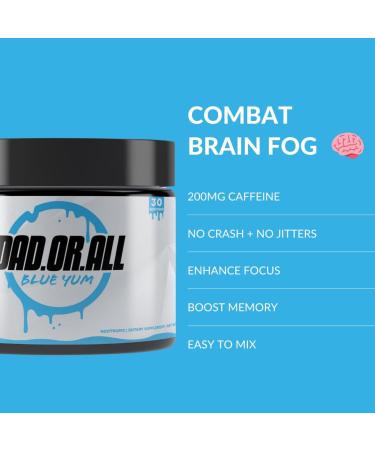 DADORALL Nootropic Powder | Sugar-Free Energy & Focus Drink Mix | 200mg Caffeine | Blue Yum Flavor | 30 Servings | International Shipping - Buy Online on GoSupps.com