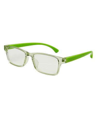 LHSDMOAT children blue light filter glasses without starch glasses block blue light rectangular frame glasses computer gaming blue light glasses B1: gray/green