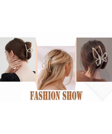 7 Pack Butterfly and Pearl Hair Clips Set for Women - Chic Hair Accessories for Thin, Thick, Curly Hair - Perfect Valentine's Day Gift for Mom, Wife, Daughter, Girlfriend - Buy Online on GoSupps.com