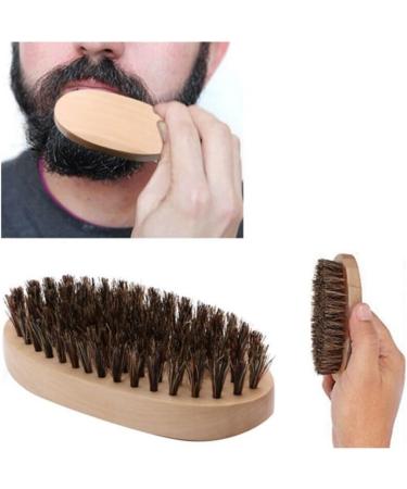 Buy LCKJLJ Natural Wild Boar Bristles Men's Razor & Beard Brush | Portable Facial Cleaning & Mustache Tools for Grooming - Buy Online on GoSupps.com