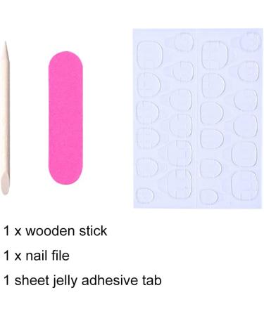 Danshinbow 24 Pieces French Oval False Nails Pink Silver Glitter Powder Print on Nails for Women and Girls - Buy Online on GoSupps.com