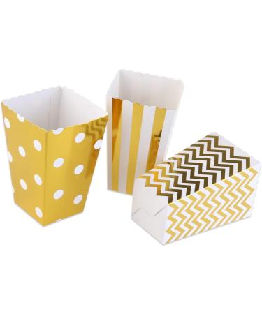 OHPHCALL 50pcs Boxes Popcorn Buckets Holiday Small Popcorn Boxes Popcorn Container Kids Decor Mini Popcorn Favor Boxes Popcorn Bags for Party French Fry Cups Candy Tableware Paper medium Golden - Buy Online on GoSupps.com