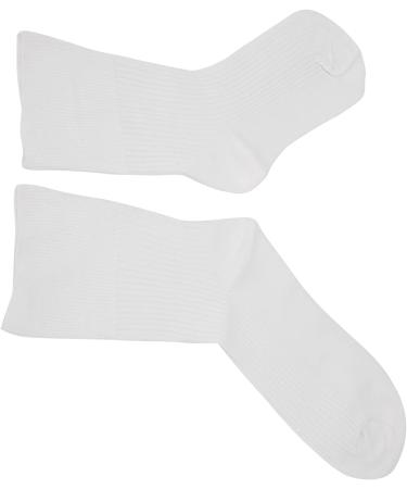 Diabetic Compression Socks for Elderly & Pregnant Women - Non-Binding Ankle Socks for Diabetic Foot Care (White) - Buy Online on GoSupps.com