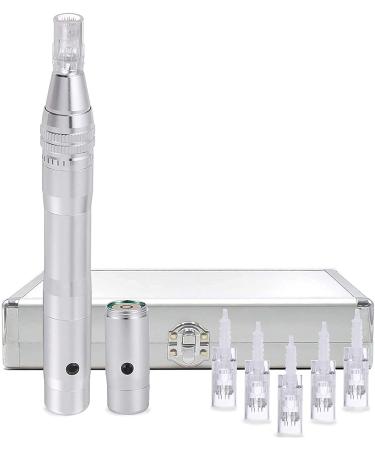 Angel Kiss A9 Microneedling Pen Kit with 5 Pcs 12 Pins Cartridges 0.25mm - Professional Derma Auto Pen Microneedle Pen