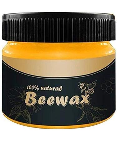 Wood Seasoning Beewax Multifunction Wood polishing wax Natural care beeswax for Polish Furniture Floor Tables Cabinets 80G