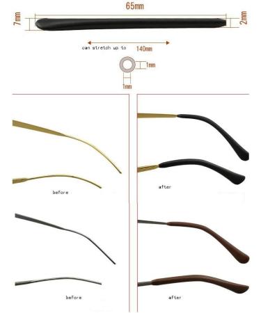 Celika Glasses Holder & Accessories | Non-Slip Ear Hooks Replacement Tips Black Bracket Ends | International Shipping - Buy Online on GoSupps.com