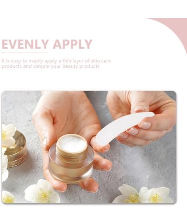 FRCOLOR 100pi ces Spatule pour Cr me Visage Cuill re Cosm tique pour Masques Faciaux Outil de Maquillage pour Soins de Peau Applicateur Pr cis pour Cr mes Contour des Yeux 5.5x1.5cm blanche - Buy Online on GoSupps.com