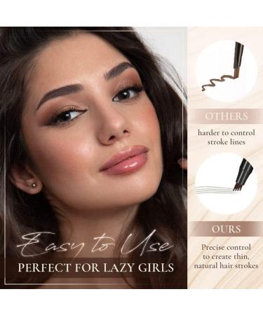 Anjoize 4-Tip Microblade Eyebrow Pen - Waterproof, Smudge-Proof Brow Makeup - Buy Online on GoSupps.com