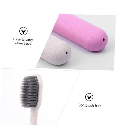 Minkissy 6-Piece Travel Toothbrush Set for Kids | Ultra Soft Long Handle Toothbrushes & Toothpaste | Sensitive Oral Care - Buy Online on GoSupps.com