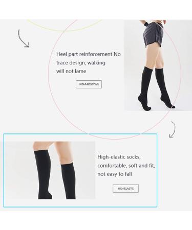 Durable Compression Stockings for Men & Women - 18-21 mmHg Prevent Blood Clots Comfortable & Stylish Black - Buy Online on GoSupps.com