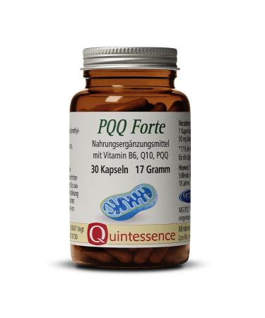 Quintessence PQQ Forte 30 x capsules Coenzyme Q10 capsules highly dose vitamin B6 capsules vegan purely natural & without additives very good bioavailability - Buy Online on GoSupps.com