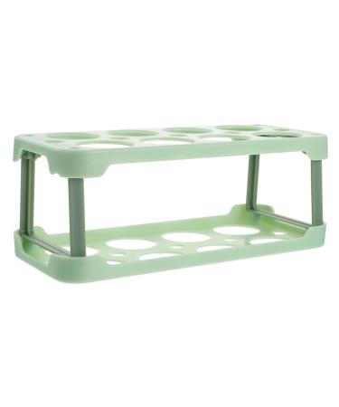 Yardenfun Box Egg Carton Eggs Plastic Tray Egg Storage Container Egg Tray Refrigerator Household re-usable Green 22.3X10.1X8.9CM