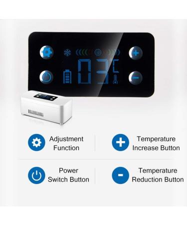 Mini Fridge Portable Insulin Cooler Medicine Refrigerated Box Intelligent Charging Insulin Fridge LCD Display Mini in White 21x9x9cm(8x4x4inch) - Buy Online on GoSupps.com