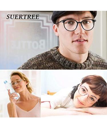 Suertree Blue Light Filter Myopia Glasses for Women - Stylish Pink -2.0 Mild Nearsightedness Glasses - Buy Online on GoSupps.com