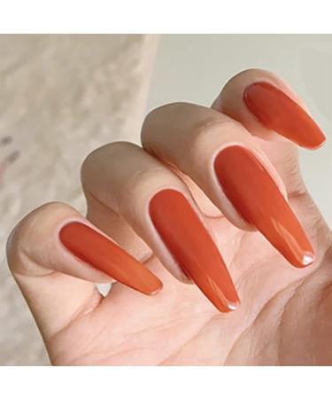 Brishow coffin artificial nails long wrong nails ballerina press the nails acrylic full cover 24 pieces for women and girls