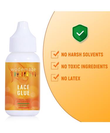 Wig Adhesive Lace Glue | Lace Front | Strong Hold Invisible Bonding for Waterproof & Oil-Resistant Hair Replacement | Wig Toupee Poly Hairpieces Cosmetic 1.3Oz orange - Buy Online on GoSupps.com