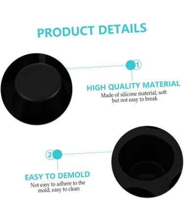 OUNONA 6 Pcs Silicone Cake Cup Silicone Cupcake Pan Air Fryer Cupcake Mold Popsicle Mould Nonstick Cupcake Pan Cakes Silicone Mold Silicone Cupcake Mold Dessert Cups Muffin Electric Fryer 21X21X4.5CMx3pcs Blackx3pcs - Buy Online on GoSupps.com