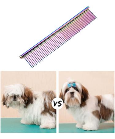 1 Piece Pet Comb Stainless Steel Dog Comb Cat and Dog Metal Comb Pet Detangling Grooming Tool for Small Large Medium Animals Cats Horses - Buy Online on GoSupps.com