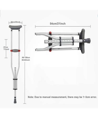 Crutches for Adults Underarm Underarm Crutches for Adjustable Crutches in The armpits Height Adjustment Telescopic Folding Aluminum Lightweight Durable with Grips for Adult Men WOM Lucky Star - Buy Online on GoSupps.com