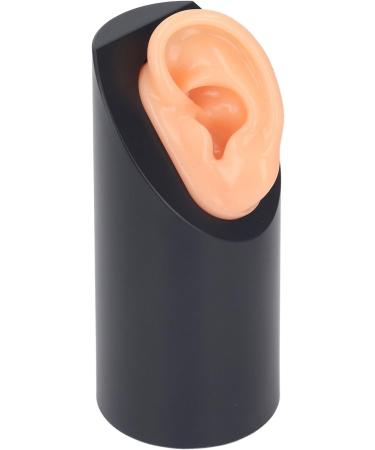Silicone Ear Model - Soft Simulation Hearing Tool for Sound Aid Display (Left Ear) - Fleshcolor with Black Stand - 1 Count - Buy Online on GoSupps.com