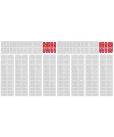 Healeved 10 Sheets Nail Stickers Gel Nail Pedicure Polish Strips Nail Strip Nail Polish Strips Nail Art Sticker Gel Clear Gel Polish Strip Polish Nail Sticker Bandelette Double Sided Tape