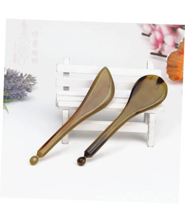 Lurrose 2-in-1 Tendon Beauty Rack & Skin Massage Device - Eye & Face Massage Tools - Yak Horn Scratching Board for Glowing Skin - Buy Online on GoSupps.com