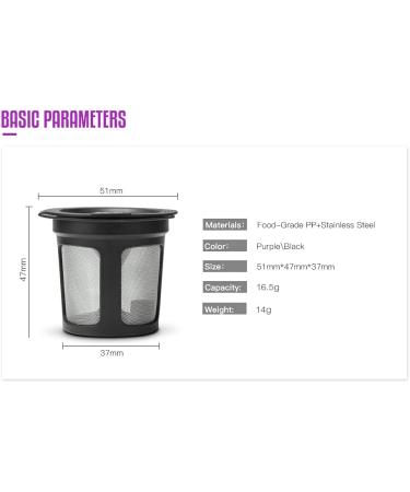  TFixol TFixol Refillable Coffee Capsules Reusable Coffee Capsules with Expanded Mesh Filter Large Inlet Replacement for 2.0 and 1.0 Purple - Buy Online on GoSupps.com