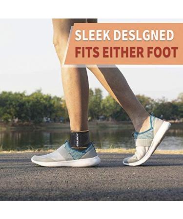 Buy Eulant Adjustable Ankle Bandage - Anti-Slip Silicone Stripes Elastic Foot Support for Volleyball Football & Running - 2 Pieces 85cm Orange - Buy Online on GoSupps.com