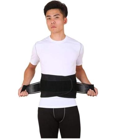 Durable Adjustable Waist Support Belt - Lumbar Pain Relief for Men (5XL/6XL) - Black Back Support Accessory - Buy Online on GoSupps.com
