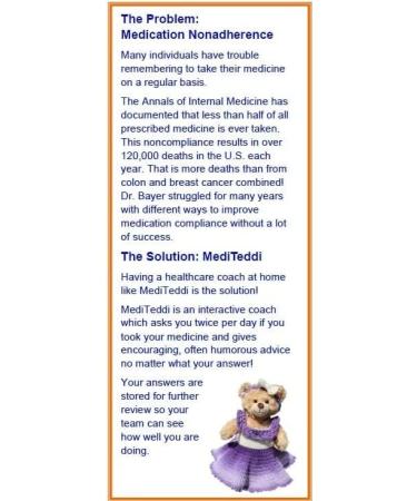 HealthPozitive MediTeddi: Electronic Medication Reminder & Talking Health Monitor Teddy Bear - Best Pill Tracker for Adults & Kids - Buy Online on GoSupps.com