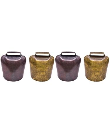 4 pieces of cattle and sheep bells animal grazing bells iron sheep bell loud bronze bell Hofhorn bell little ancient bells ornament handicrafts brass copper sheep iron