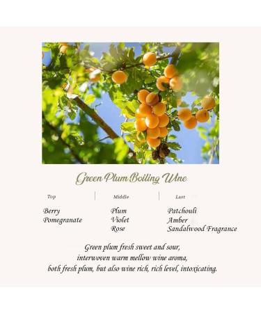 Scented Aromatherapy Candles - Green Jar Candle Gifts for Home Birthday Mother's Day Housewarming - Green Plum Boiling Wine - Buy Online on GoSupps.com