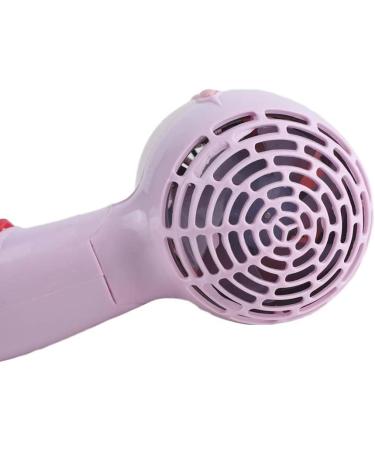 220V Folding Mini Hair Dryer with Nozzle Adjustable Airflow Fast Drying Low Noise Portable Travel Household Hair Dryer US Plug - Buy Online on GoSupps.com