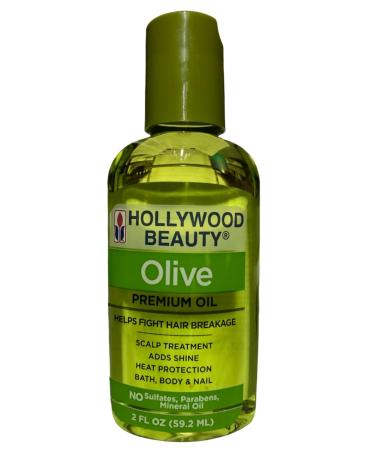 Hollywood Beauty Olive Hair Oil 2 oz | Fight Hair Breakage Add Shine Moisturize & Protect Hair & Skin Antioxidant-Rich for Healthy Hair - Buy Online on GoSupps.com