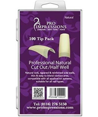 Pro Impressions Advance Natural Cut Out/Half Well 50 Nail Tips Refill Size 7 - Buy Online on GoSupps.com
