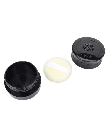 Vintage Rose Travel Makeup Powder Container Refillable & Portable Loose Powder Donor Box with Sieve for Body & Baby Powder (Black) - Buy Online on GoSupps.com