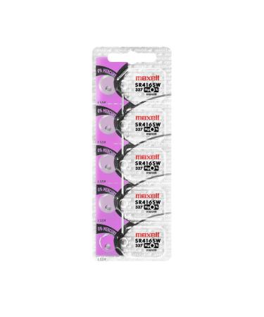Maxell SR416SW 1.55V Silver Oxide Battery (5pcs per pack)