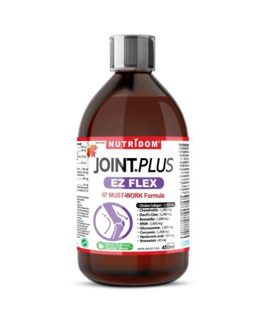 Nutridom Joint Health Support with Collagen Glucosamine Chondroitin Boswellia MSM and More - Comprehensive Liquid Formula for Joint Pain Relief for Women and Men GMO-Free Gluten-Free Soy-Free & Dairy-Free (450ml)