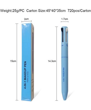 Jbnmvc 4-In-1 Makeup Pen Touch-Up Pen Makeup Eyebrow Pencil Waterproof 4 Colors Multi-Function Makeup Beauty Pen 02 20 g (Pack of 1) - Buy Online on GoSupps.com