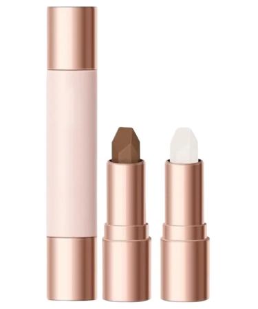 No Limits Cream Bronzer Stick - 2PCS Harmony Bronzer Stick 2 in 1 Cream Bronzer and Highlighter Stick Long Lasting Waterproof Face Brighten (Color : 01 Size : 1size)