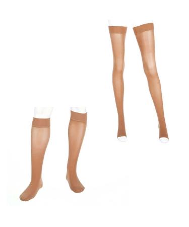 Mediven Plus 30-40 mmHg Thight High CT w/Silicone Band : Beige Size V