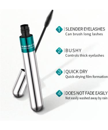 4d Silk Fiber Lash Mascara 2 in 1 Mascara for Natural Lengthening and Thickening Effect Extension Fiber Waterproof Mascara Volume Fast Dry Thick (2pcs) - Buy Online on GoSupps.com
