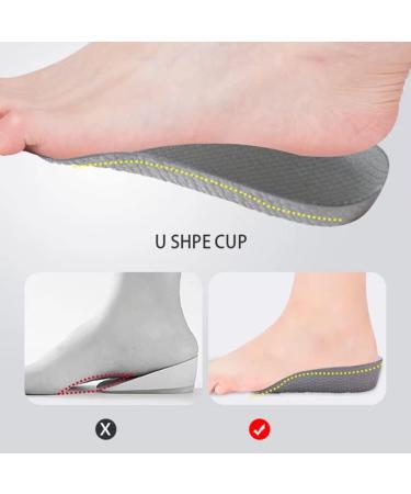 2 Pairs Unisex Height Increase Insoles - 1.4 Inch Heel Lifts for Shoes, Achilles Tendonitis & Leg Length Discrepancy - Gray - Buy Online on GoSupps.com