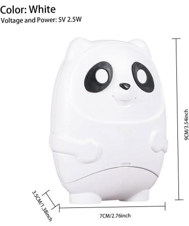 Electric Nail Clippers 2 in 1 Automatic Anti-Pinch 500mAh Panda Shape Type-C Low Noise Portable Fingernail Cutter and File Trimmer - Buy Online on GoSupps.com