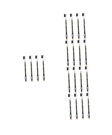 Healvian 20 Pcs Two-in-one Eyebrow Pencil Eyebrow Liner Eyebrow Cosmetics Brow Drawing Pens Brown Wooden