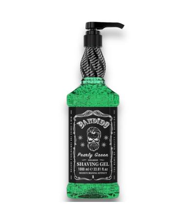 Bandido Shaving Gel Men Razen gel (1000ml) Transparent men shave men Non-foaming precise shave of the beard contours with every razor blade Razor Men usable (pearly green) 1 l (1 Pack) - Buy Online on GoSupps.com