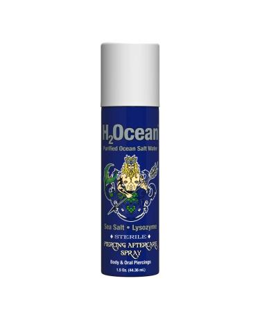H2Ocean 1.5 FL OZ Purified Ocean Salt Water Piercing Aftercare Spray (2-pack)