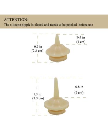 QIYADIN Pet Nursing Nipple with Syringe - 2 Replacement Silicones Nipples for Dogs, Kittens, Puppies, Rabbits, and Small Animals - 10ml Feeding Syringe for Newborns - Ideal Alternative to Feeding Bottles - Buy Online on GoSupps.com