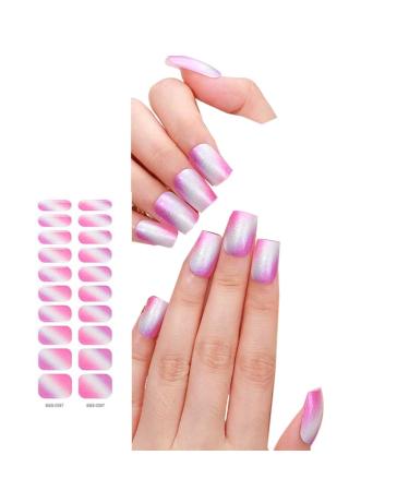 Semi Cured Gels Nails Stickers Nails Polish Strips Korean Style Gels Nails Strips Nails Art Decortions for Party Style9