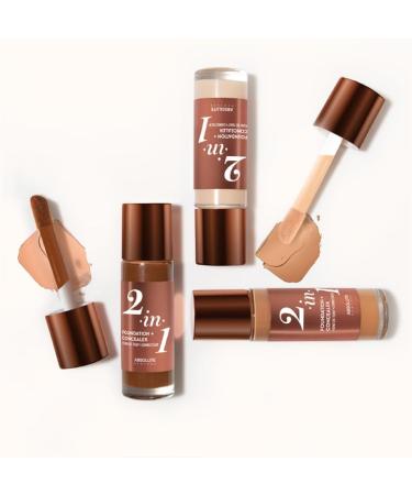 2-in-1 Concealer Foundation Neutral Walnut Absolute New York Foundation Mffc06 Neutral Walnut 40 g - Buy Online on GoSupps.com